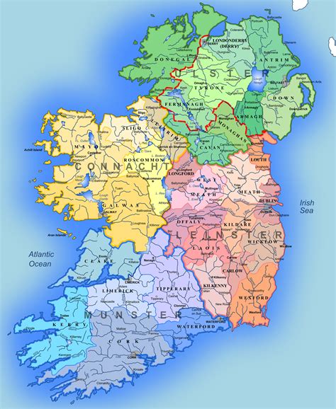Map of Ireland .
